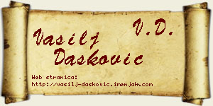 Vasilj Dašković vizit kartica
